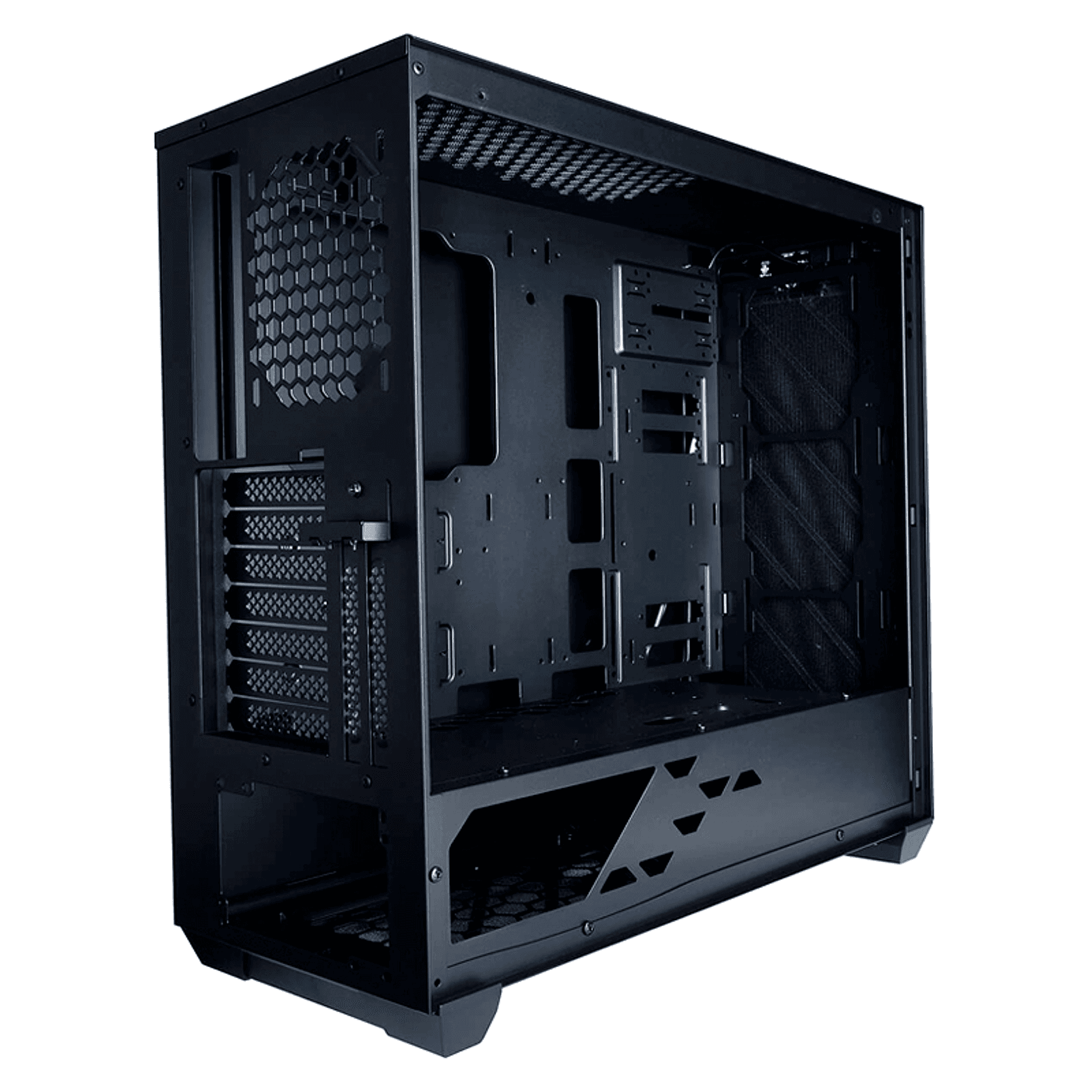 Внутренний объем корпуса InWin 216 со стороны задней панели