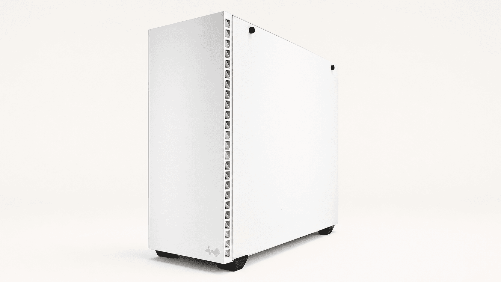 Белый корпус InWin 216 с чистой геометрией и боковым вентиляционным каналом