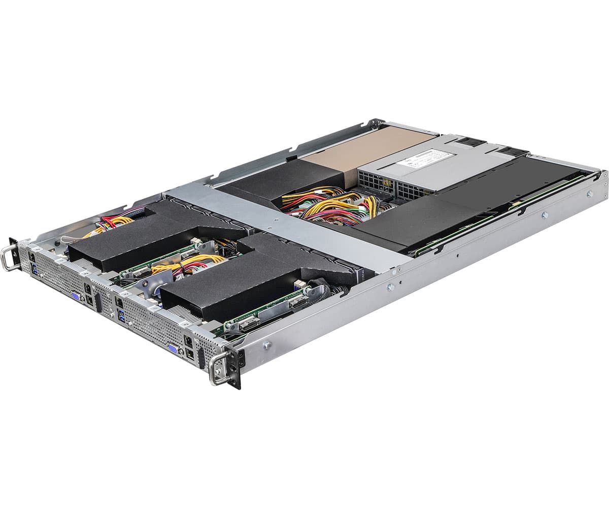 Внутренняя компоновка ASRock Rack 1U2N2G-ROME/2T
