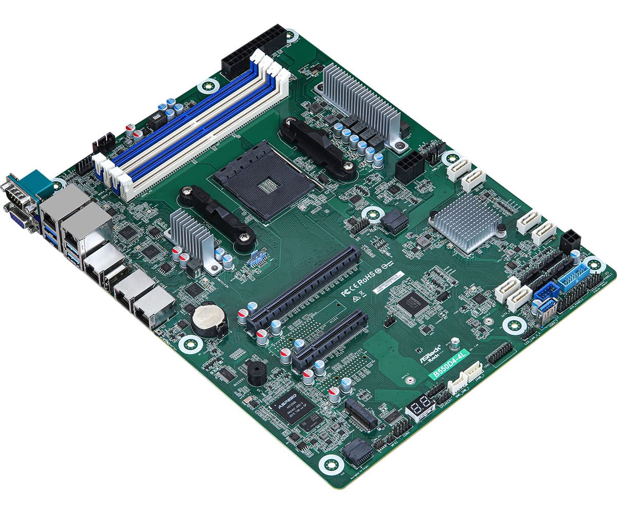 Внутренняя компоновка ASRock Rack B550D4-4L