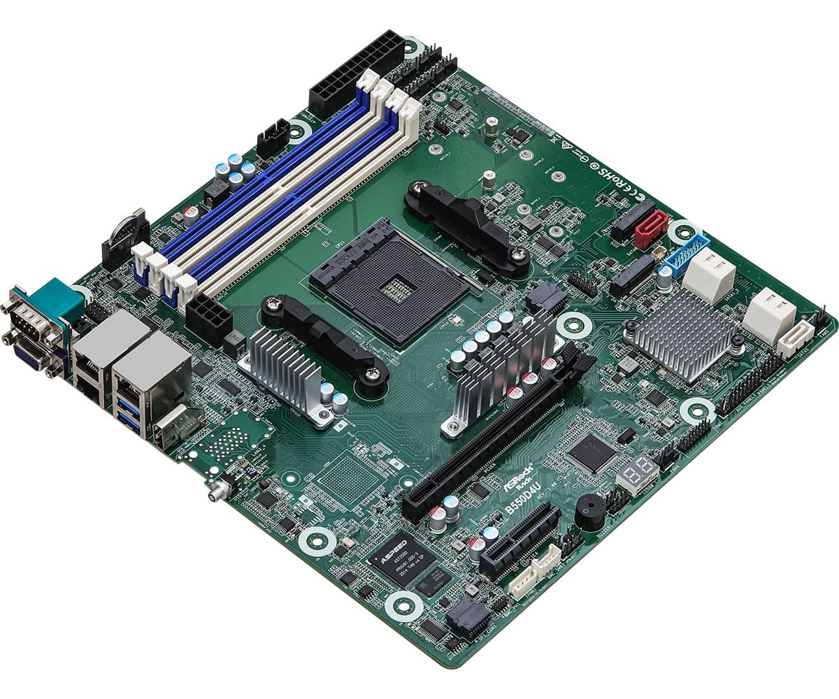 Внутренняя компоновка ASRock Rack B550D4U