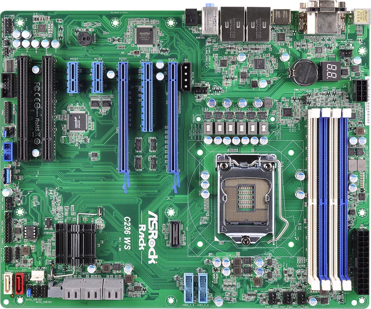 материнская плата для рабочей станции ASRock Rack C236 WS