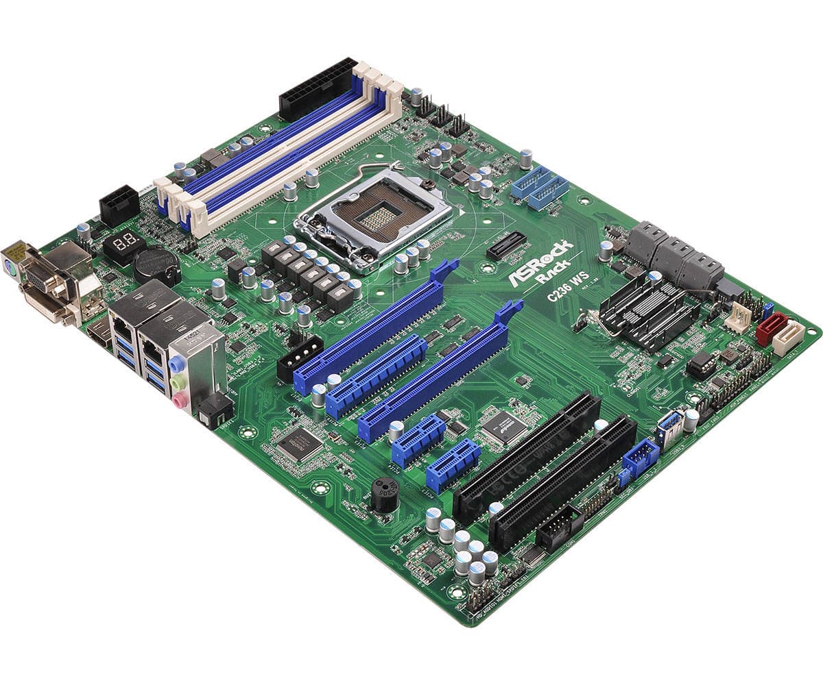 Внутренняя компоновка ASRock Rack C236 WS