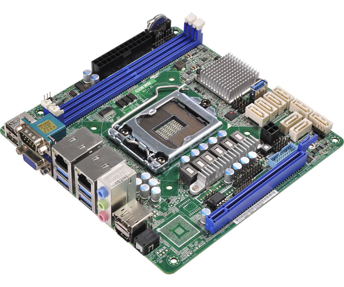 Внутренняя компоновка ASRock Rack C236 WSI
