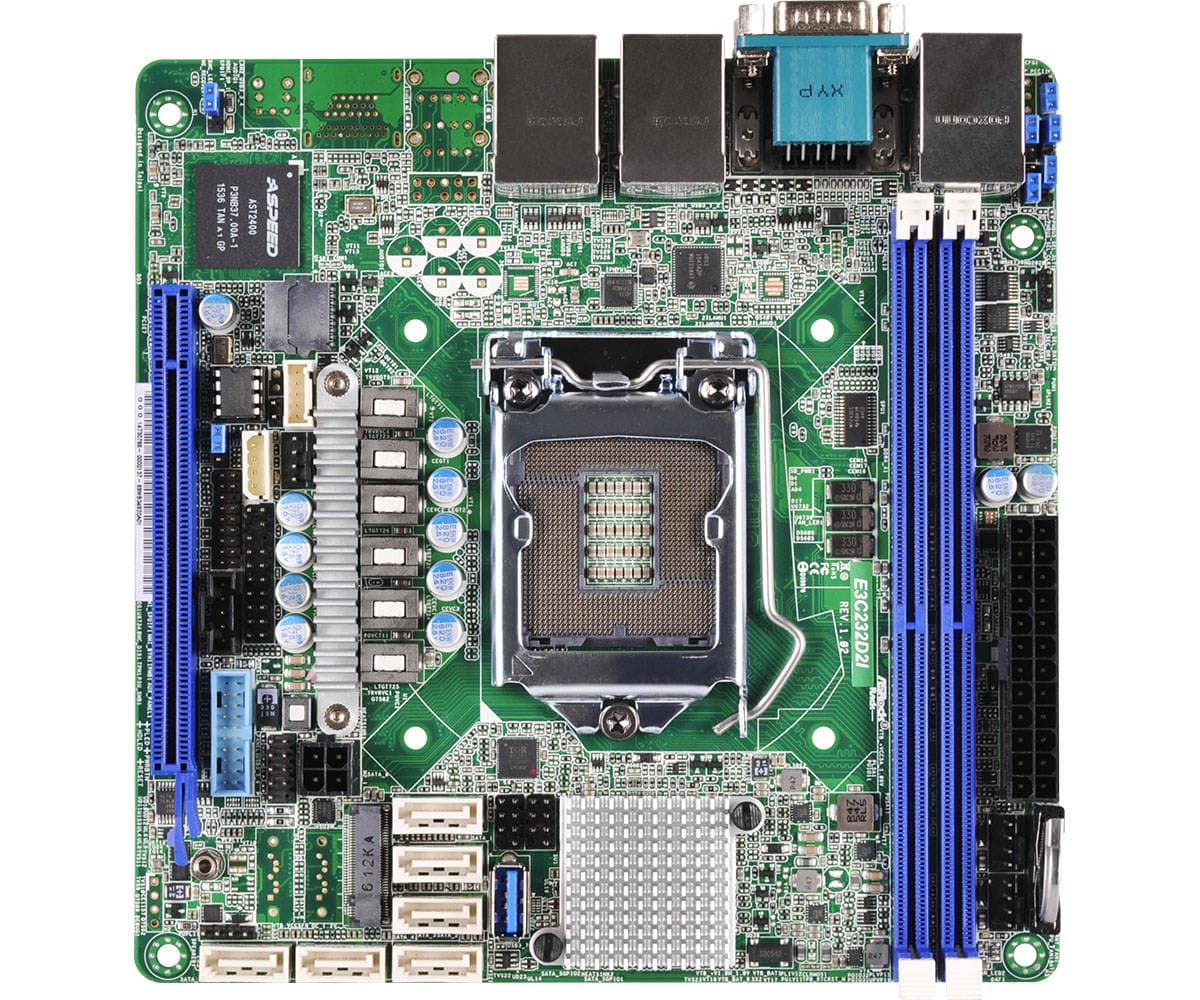 серверная материнская плата ASRock Rack E3C232D2I