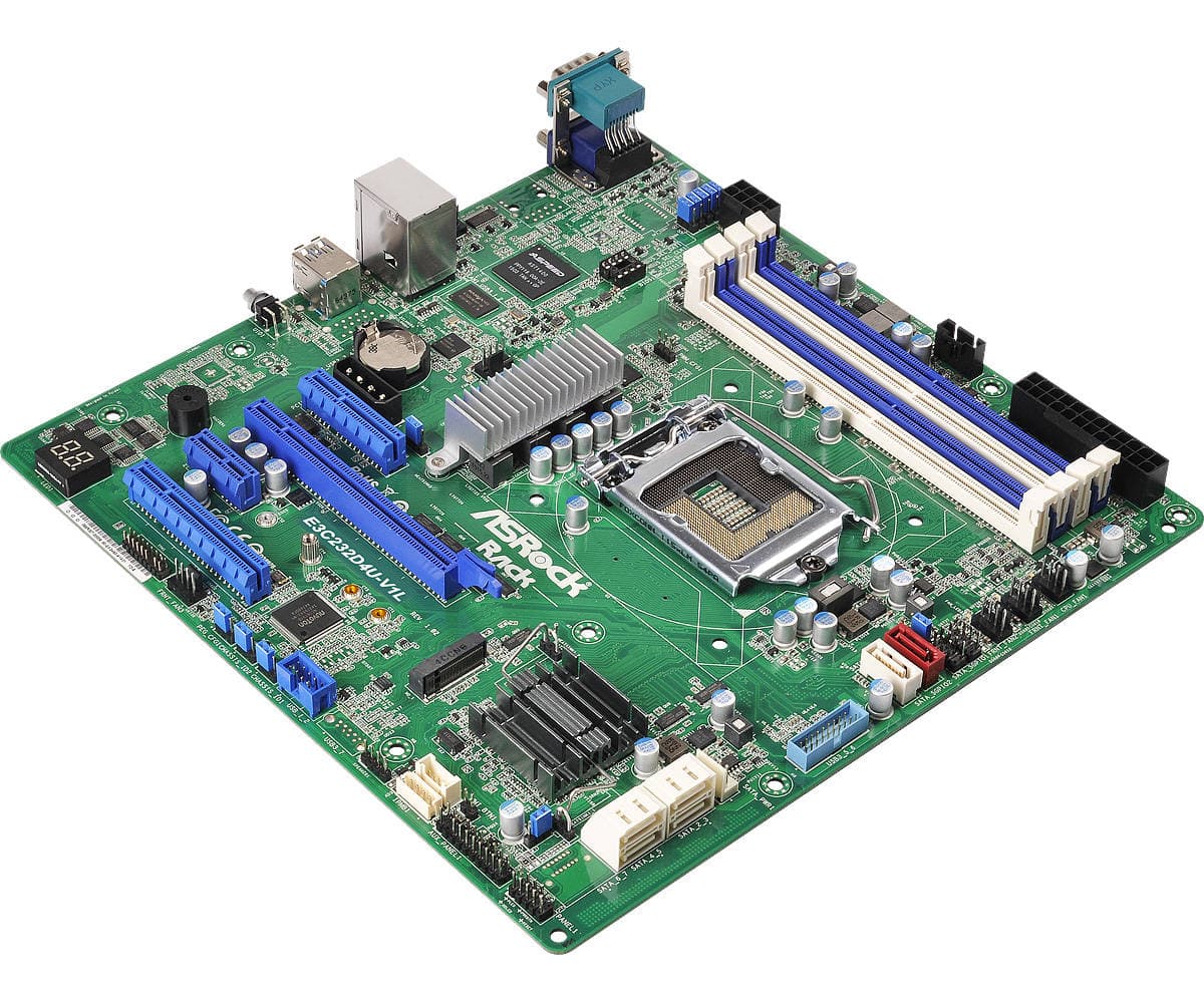 Внутренняя компоновка ASRock Rack E3C232D4U-V1L