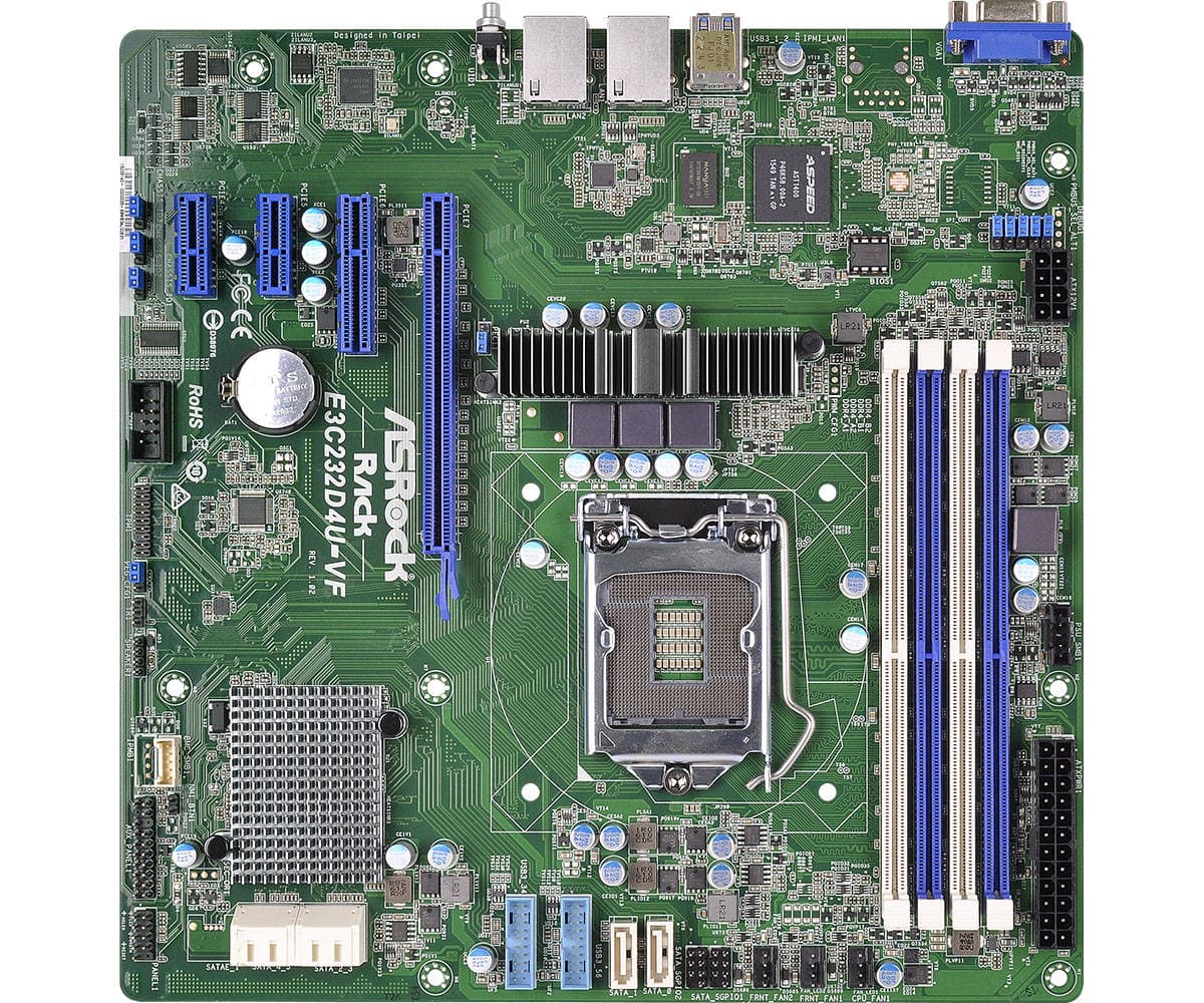 серверная материнская плата ASRock Rack E3C232D4U-VF