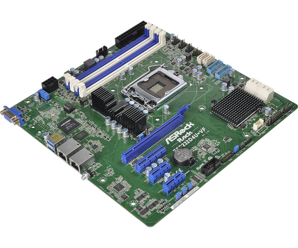 Внутренняя компоновка ASRock Rack E3C232D4U-VF
