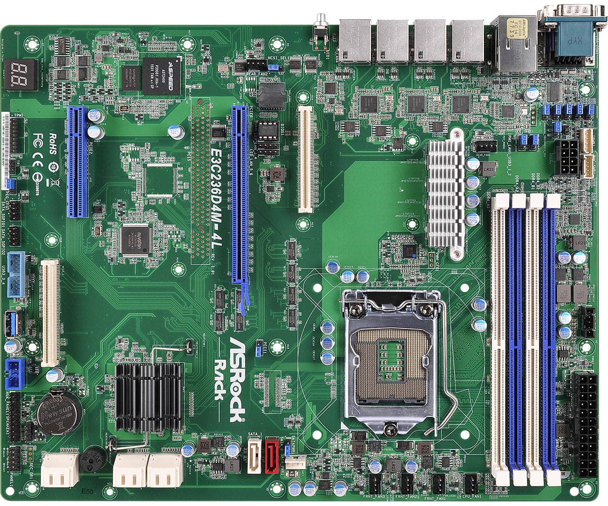 серверная материнская плата ASRock Rack E3C236D4M-4L