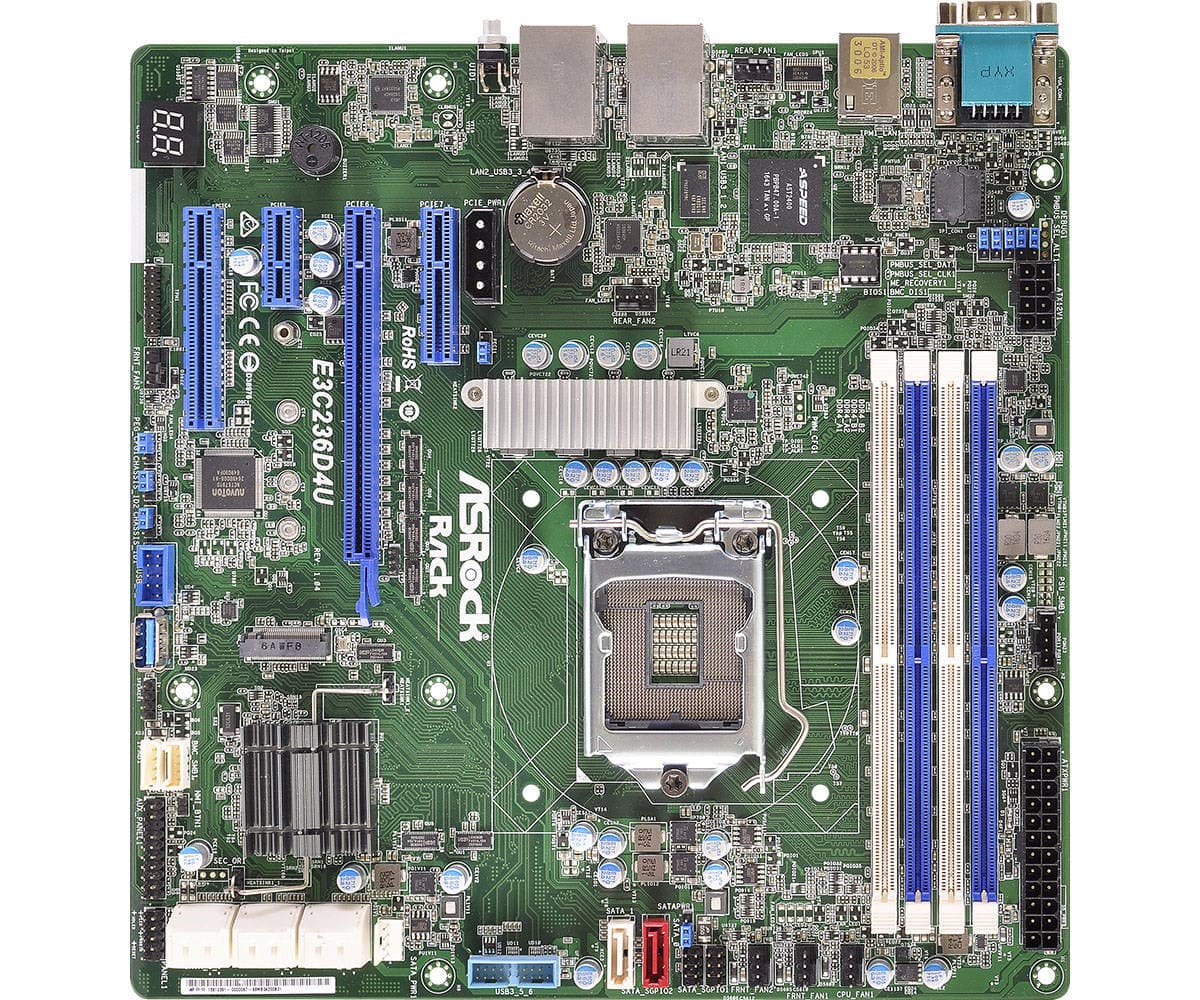 серверная материнская плата ASRock Rack E3C236D4U