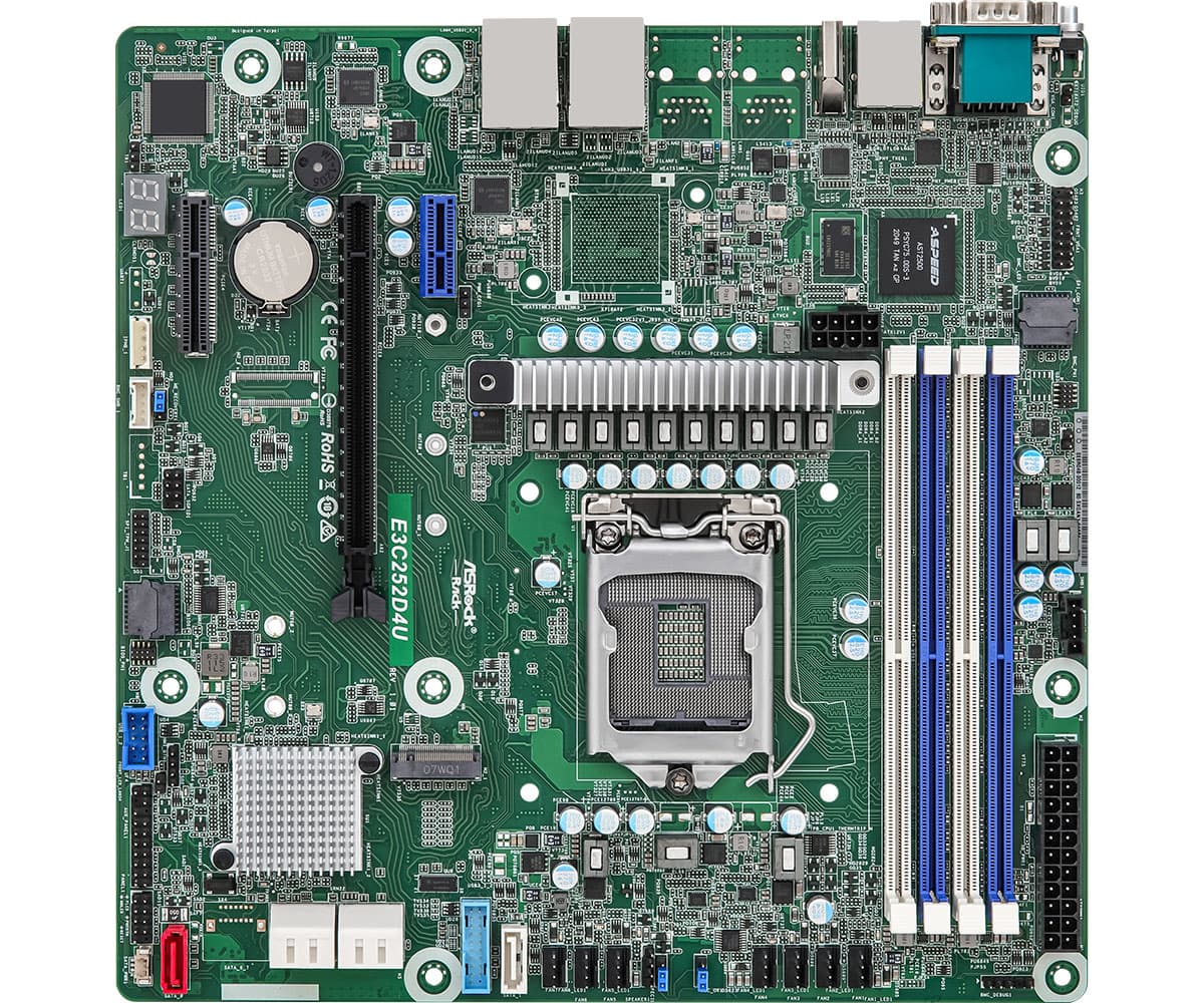 серверная материнская плата ASRock Rack E3C252D4U