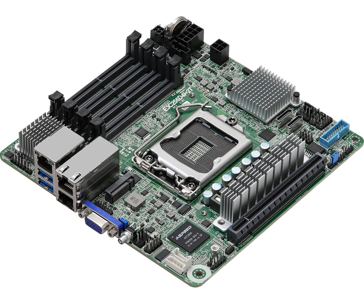 Внутренняя компоновка ASRock Rack E3C256D4I-2T