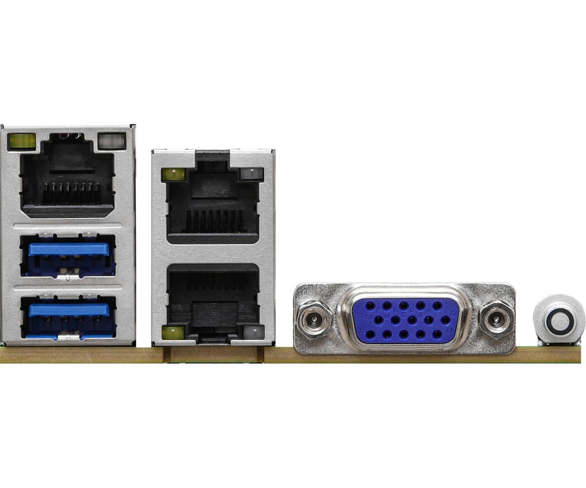 Накопители и задняя панель ASRock Rack E3C256D4I-2T
