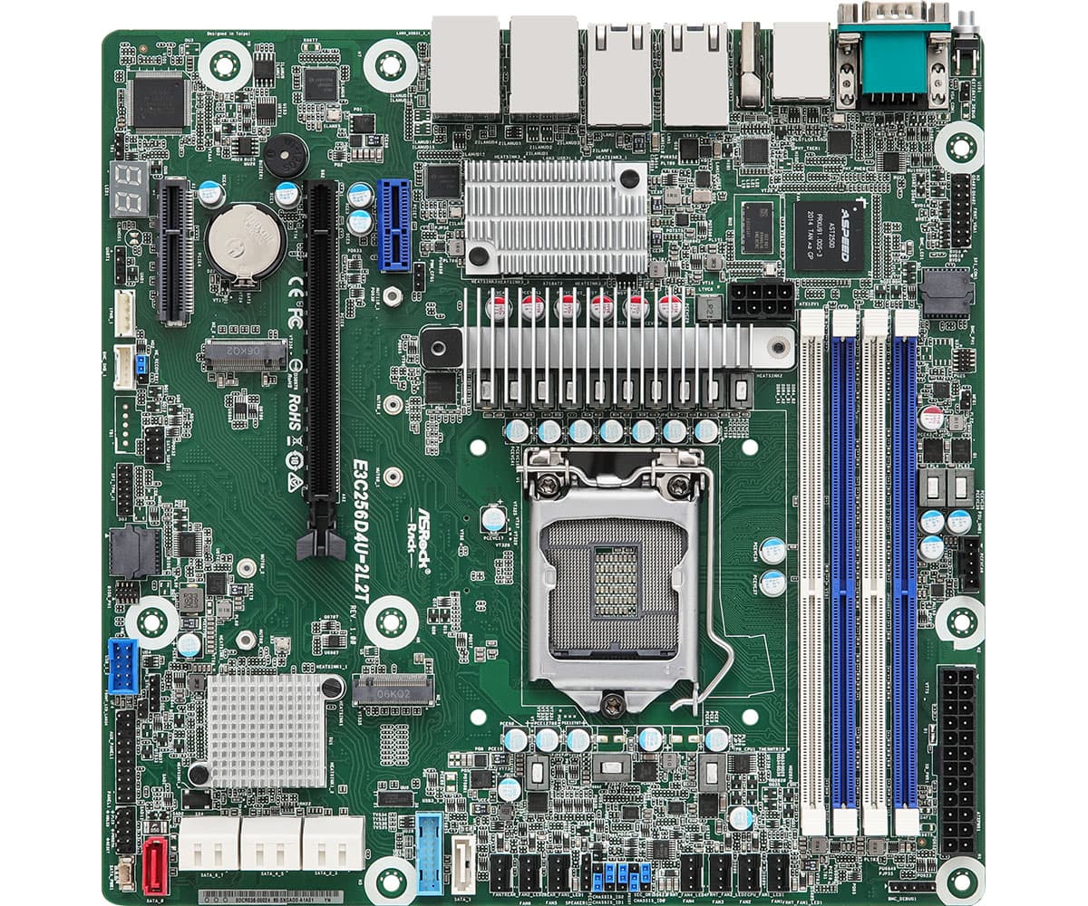 серверная материнская плата ASRock Rack E3C256D4U-2L2T