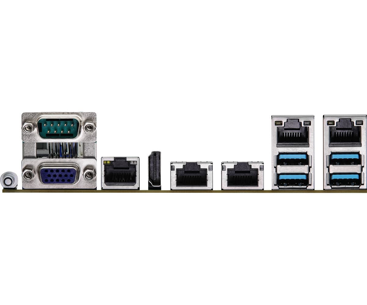 Накопители и задняя панель ASRock Rack E3C256D4U-2L2T