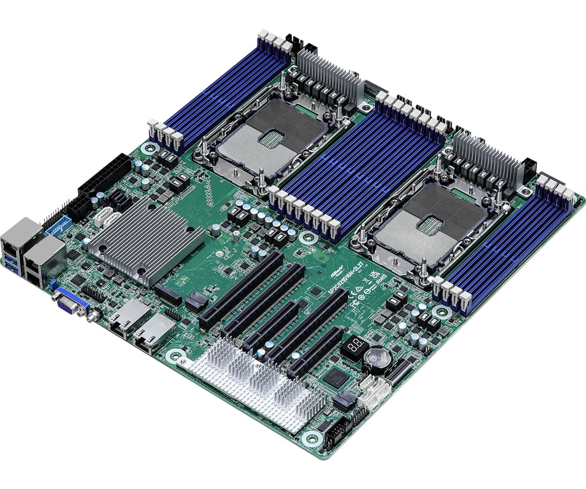 Внутренняя компоновка ASRock Rack SP2C621D16N-2L2T