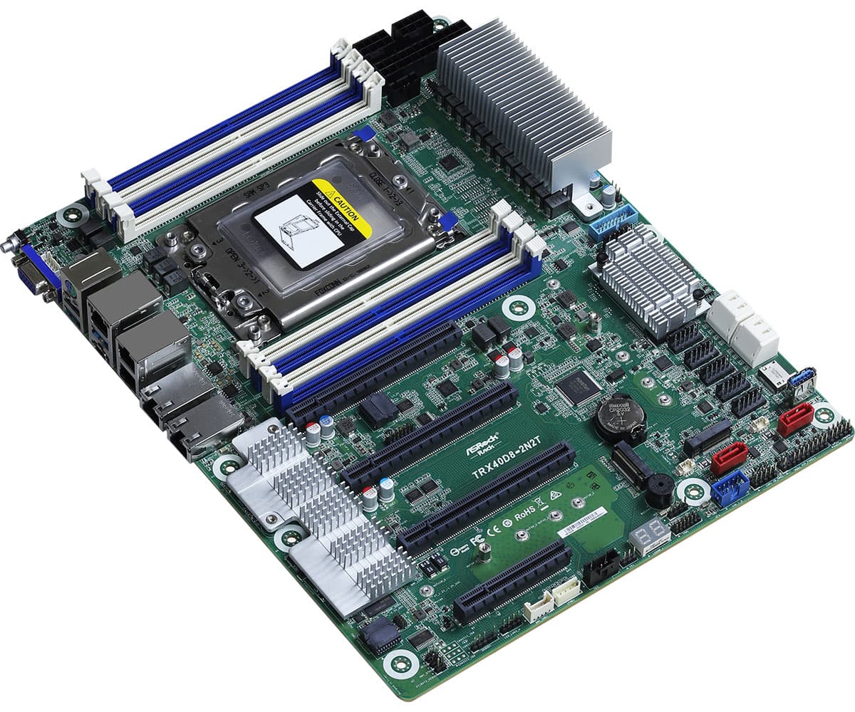Внутренняя компоновка ASRock Rack TRX40D8-2N2T