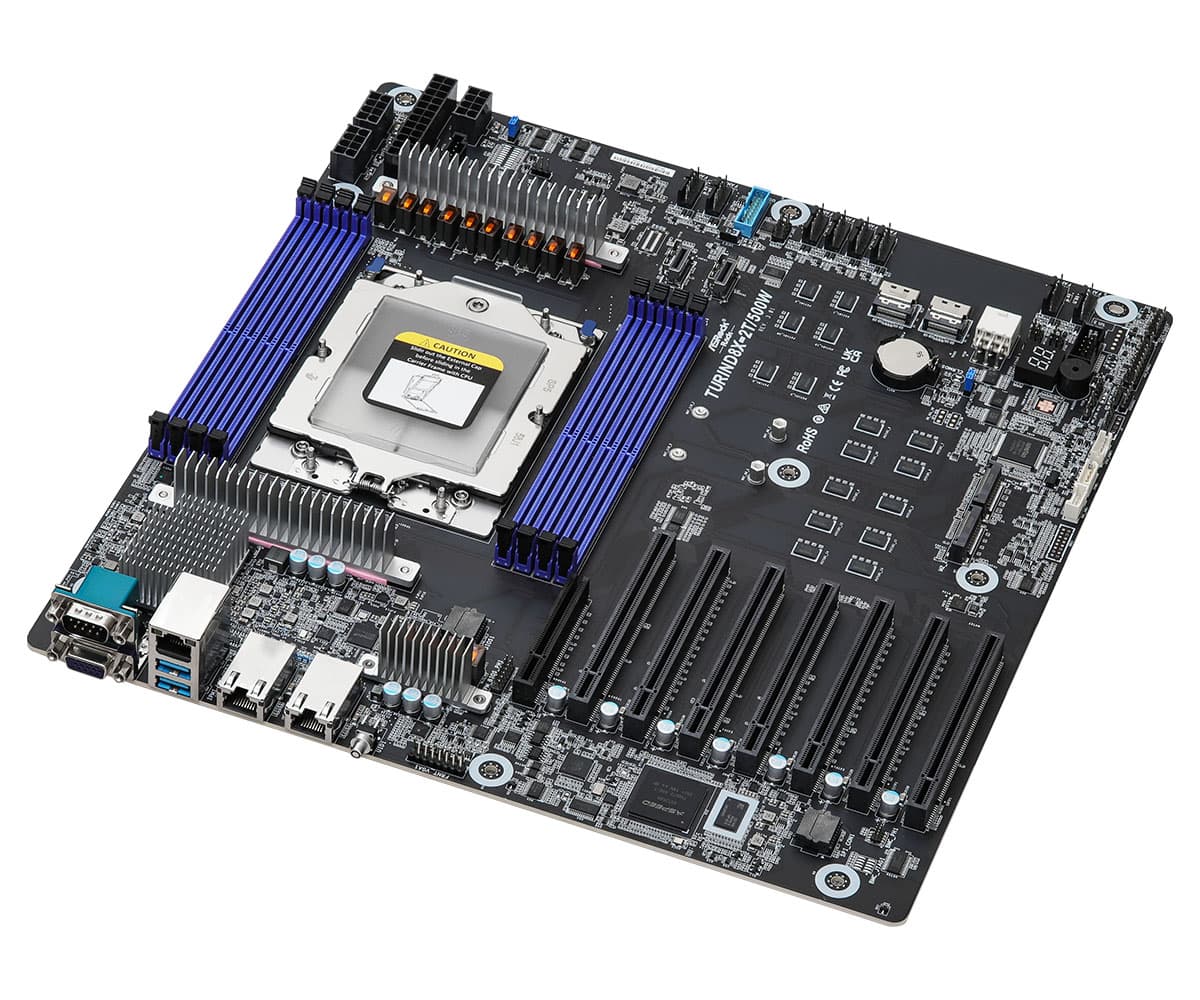 Внутренняя компоновка ASRock Rack TURIND8X-2T/500W