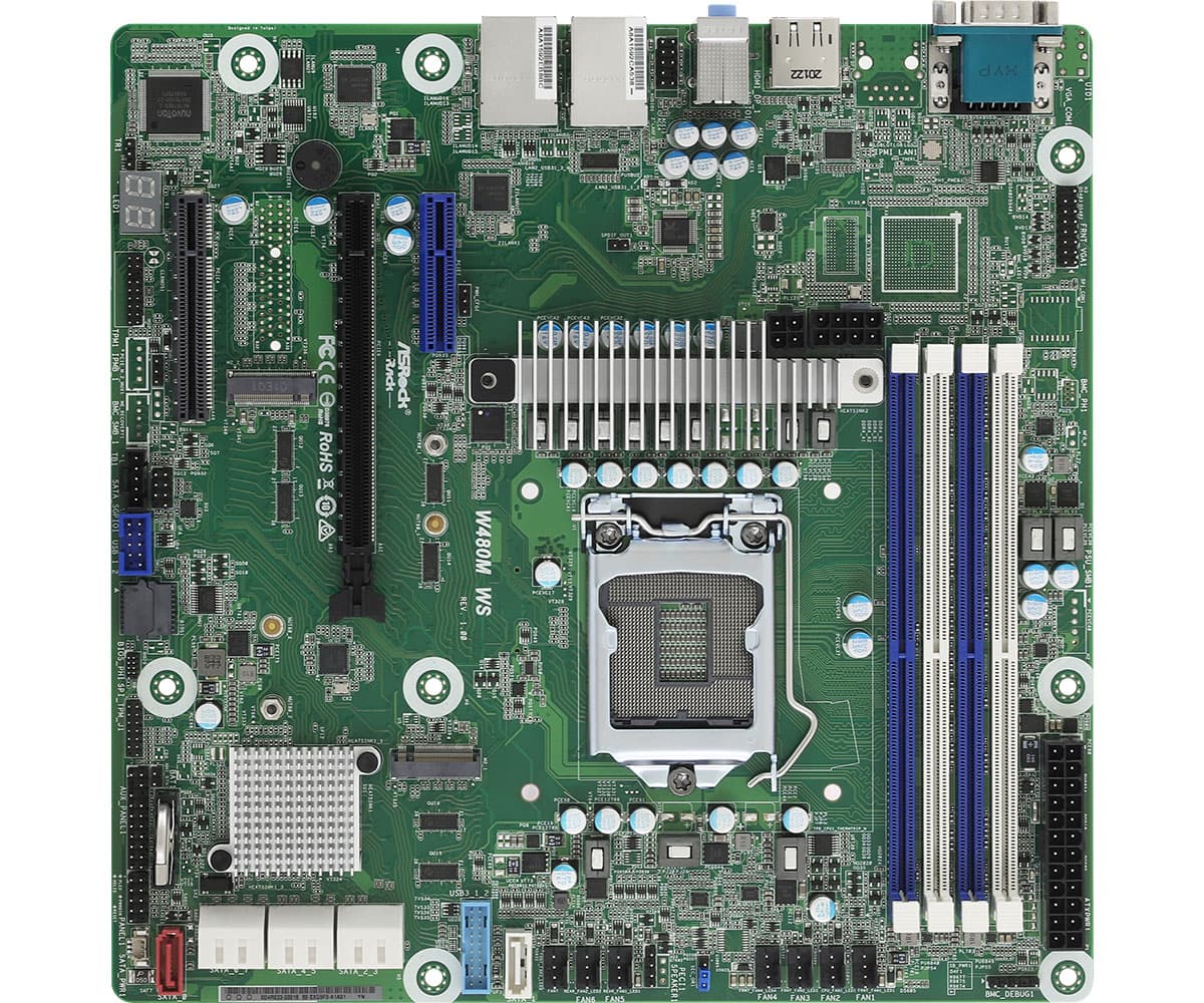 материнская плата для рабочей станции ASRock Rack W480M WS