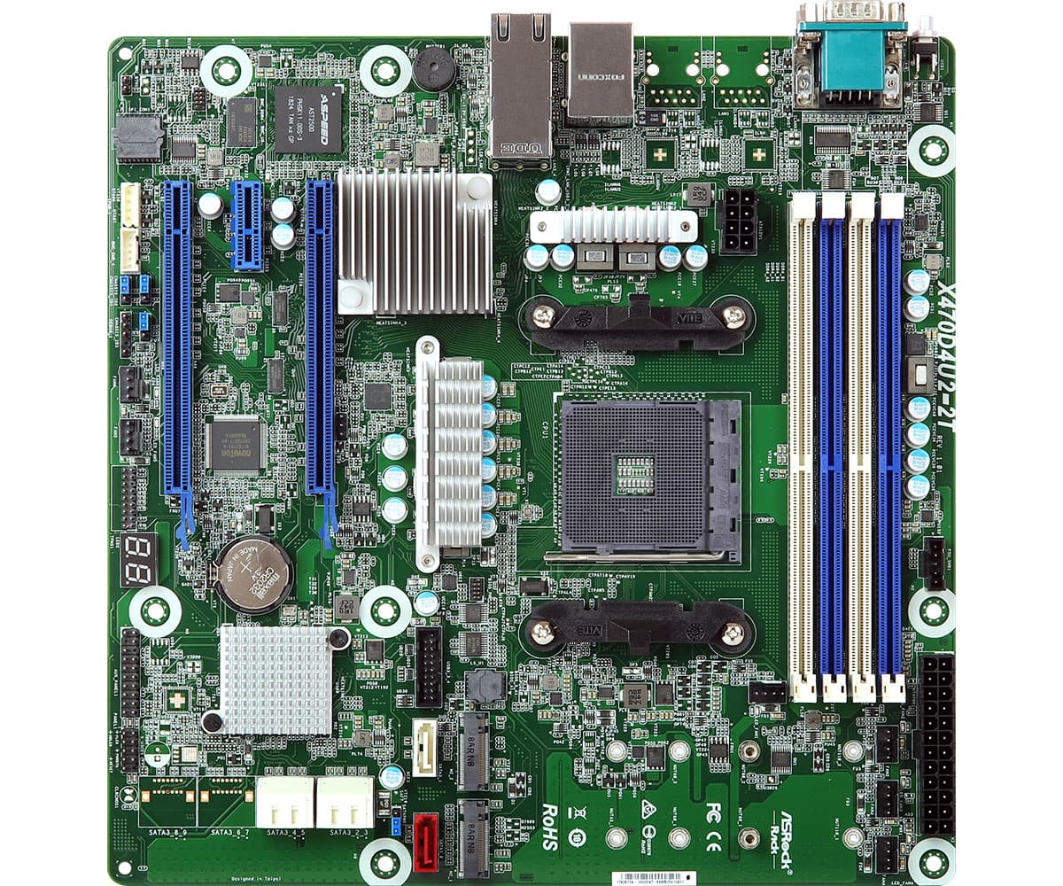 серверная материнская плата ASRock Rack X470D4U2-2T