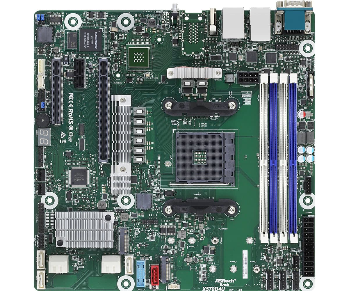 серверная материнская плата ASRock Rack X570D4U