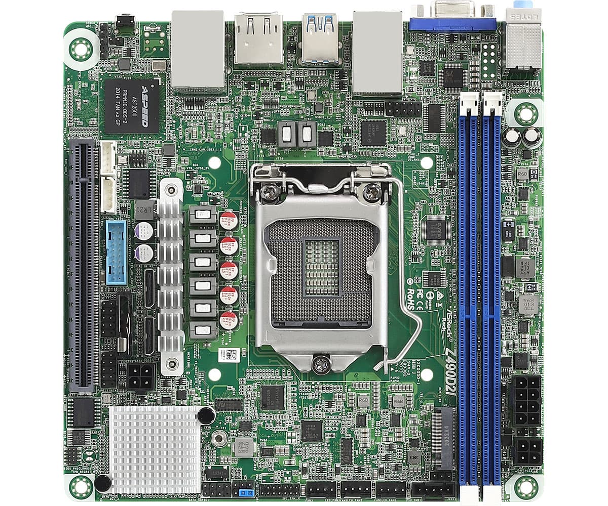 серверная материнская плата ASRock Rack Z490D2I
