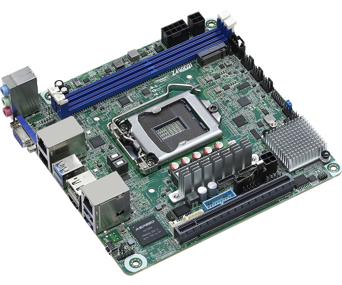 Внутренняя компоновка ASRock Rack Z490D2I