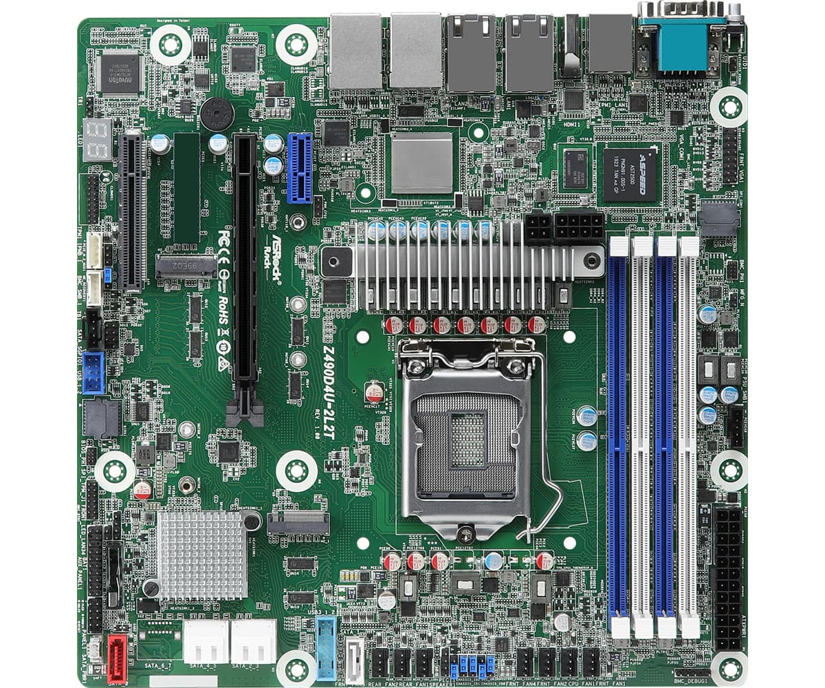 серверная материнская плата ASRock Rack Z490D4U-2L2T