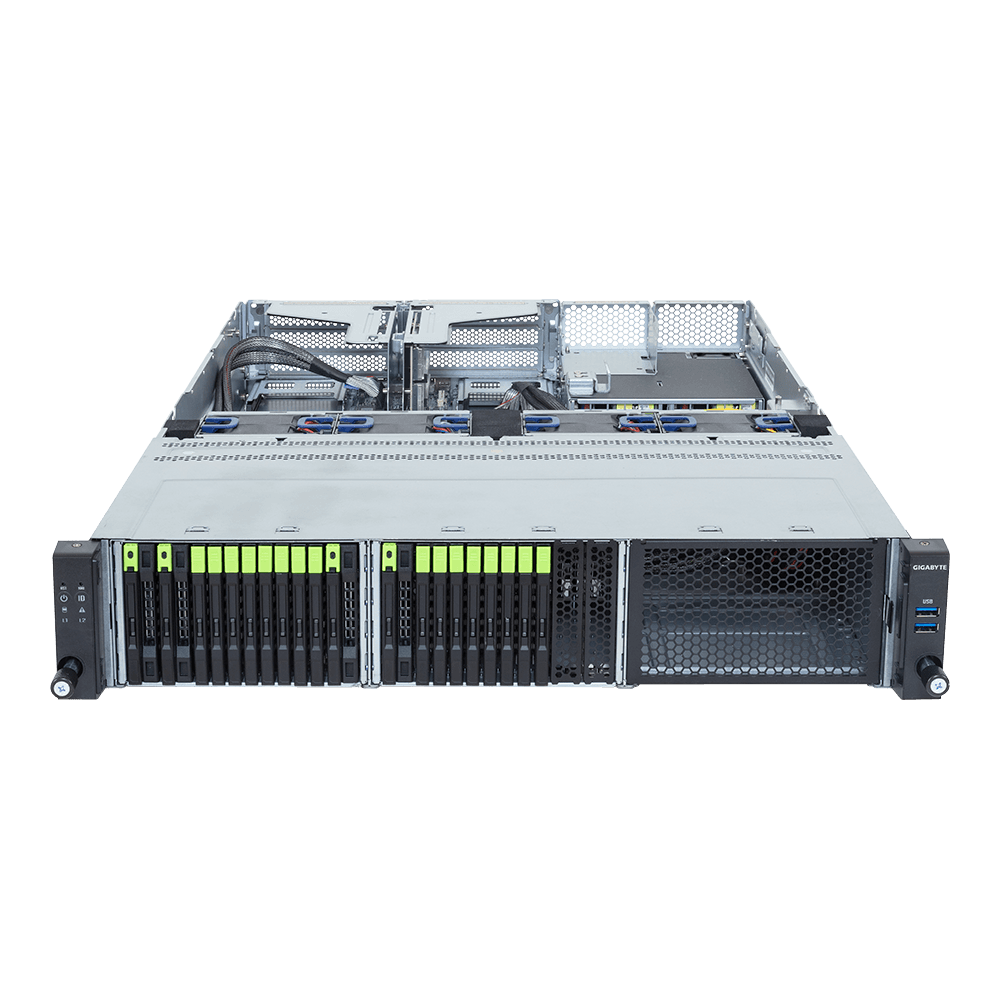 Внутренняя компоновка GIGABYTE R263-Z39-AAJ2