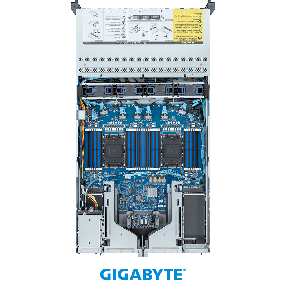 Накопители и задняя панель GIGABYTE R283-S95-AAH1